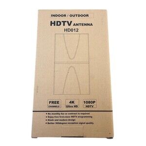 Indoor/Outdoor HDTV Antenna 4K UHD 1080p 360° Reception USB Powered